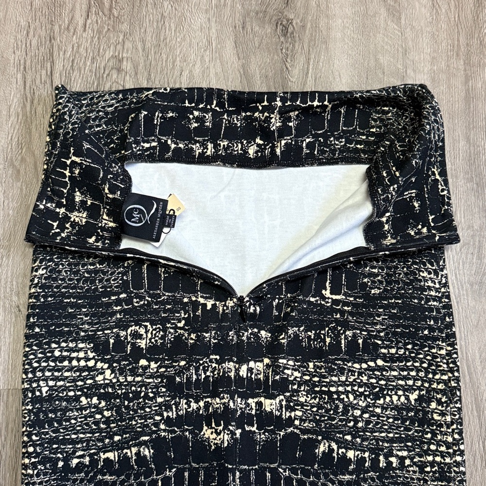 McQ ALEXANDER MCQUEEN Croc Print Pencil Skirt S - Picture 6 of 11